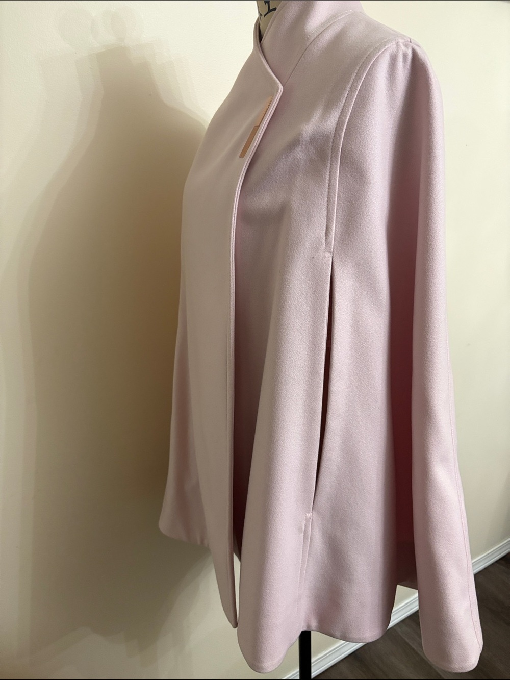 Ted Baker Pale Pink Cape Coat with Asymmetric Front - Picture 4 of 8